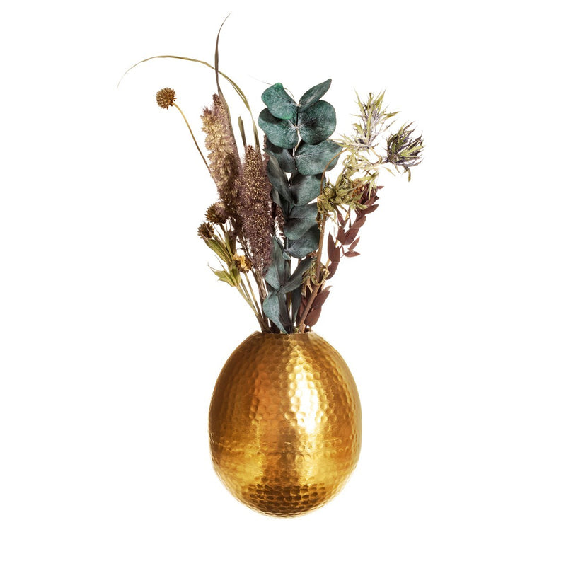 Hammered Gold Metal Vase